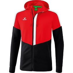 Erima Squad Veste D'entraînement À Capuche Hommes - Rouge / Noir / Blanc