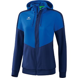 Erima Squad Tracktop Met Capuchon Dames - New Royal / New Navy