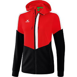 Erima Squad Veste D'entraînement À Capuche Femmes - Rouge / Noir / Blanc