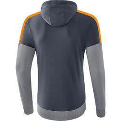 Voorvertoning: Erima Squad Sweatshirt Met Capuchon Kinderen - Slate Grey / Monument Grey / New Orange