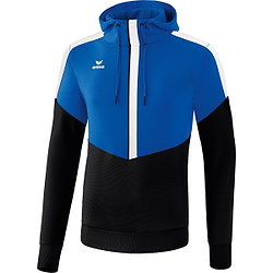 Erima Squad Sweatshirt Met Capuchon Kinderen - New Royal / Zwart / Wit