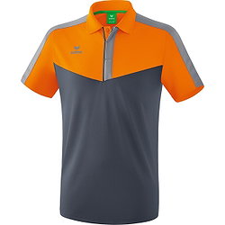 Erima Squad Polo Heren - New Orange / Slate Grey / Monument Grey