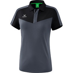 Erima Squad Polo Dames - Zwart / Slate Grey
