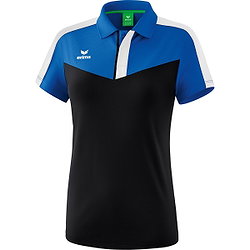Erima Squad Polo Dames - New Royal / Zwart / Wit