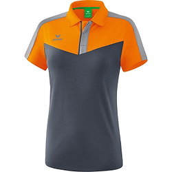 Erima Squad Polo Dames - New Orange / Slate Grey / Monument Grey