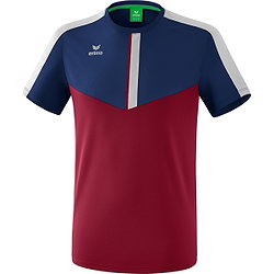 Erima Squad T-Shirt Hommes - New Navy / Bordeaux / Silver Grey