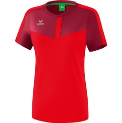 Voorvertoning: Erima Squad T-Shirt Dames - Bordeaux / Rood