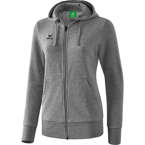 Erima Kapuzensweatjacke für Damen Grau Melange Teamswear