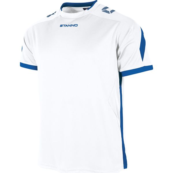 Stanno Drive Maillot Manches Courtes Hommes - Blanc / Royal