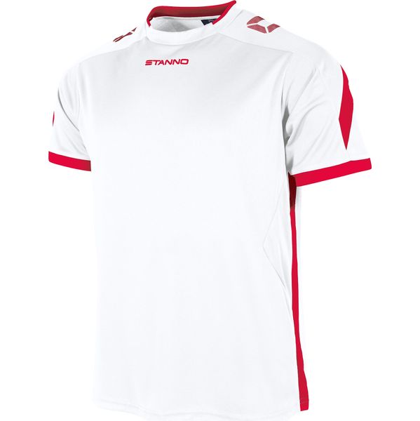 Stanno Drive Maillot Manches Courtes Hommes - Blanc / Rouge
