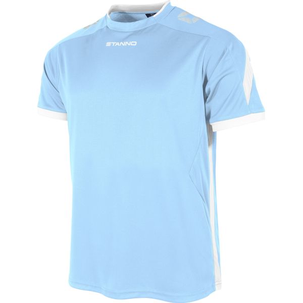 Stanno Drive Shirt Korte Mouw Heren - Hemelsblauw / Wit