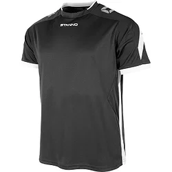 Stanno Drive Shirt Korte Mouw Heren - Zwart / Wit