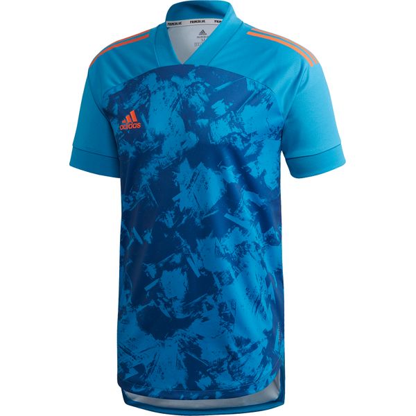 Adidas Condivo 20 Primeblue Shirt Korte Mouw Heren - Blauw / Oranje