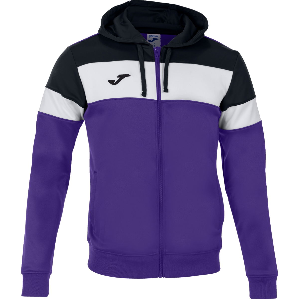 Joma Crew IV Hoodie Heren - Paars / Zwart / Wit