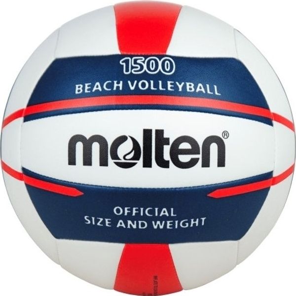 Molten V5b1500 Beachvolleybal - Wit / Blauw / Rood