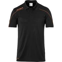 Uhlsport Stream 22 Poloshirt Kinder - Schwarz / Neonorange