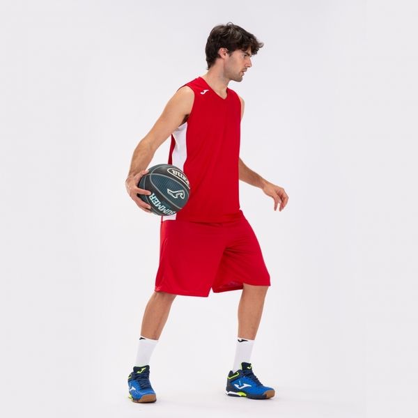 Joma Cancha III Basketbalshirt Kinderen - Rood / Wit