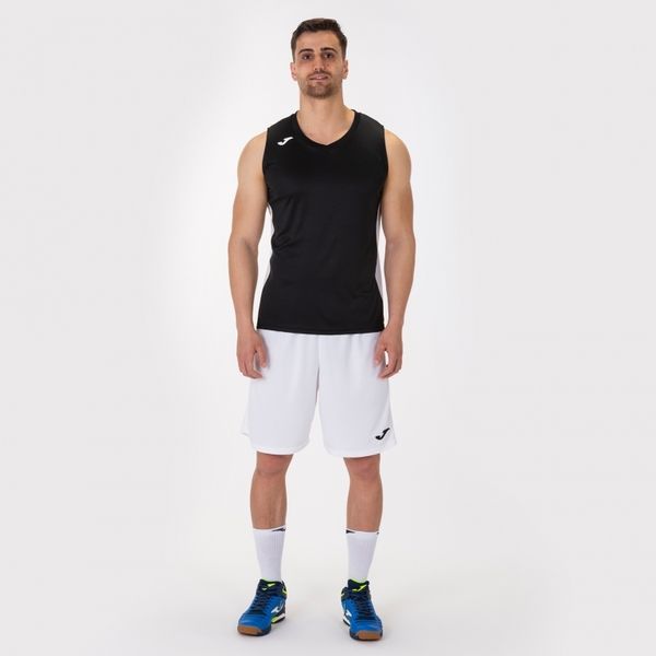 Joma Cancha III Basketbalshirt Kinderen - Zwart / Wit
