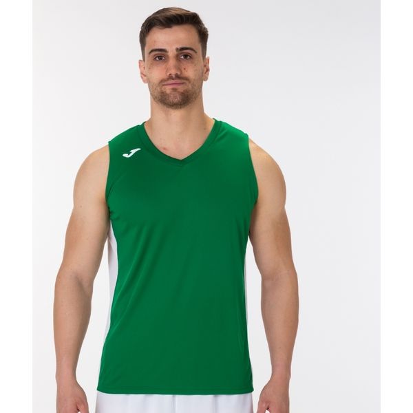 Joma Cancha III Basketbalshirt Kinderen - Groen / Wit