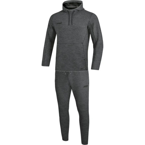 Jako Premium Basics Joggingpak Met Sweaterkap Heren - Antraciet Gemeleerd