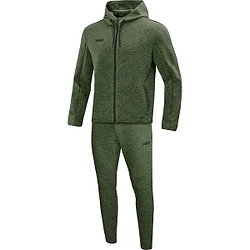 Jako Premium Basics Joggingpak Met Kap Dames - Kaki Gemeleerd