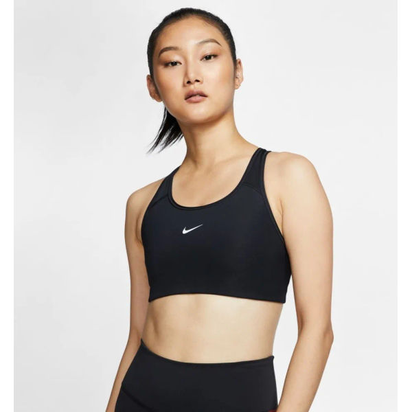 Nike Swoosh Medium-Support Brassière Femmes - Noir