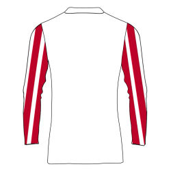 Voorvertoning: Nike Striped Division IV Voetbalshirt Lange Mouw Kinderen - Wit / Rood