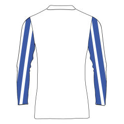 Voorvertoning: Nike Striped Division IV Voetbalshirt Lange Mouw Kinderen - Wit / Hemelsblauw