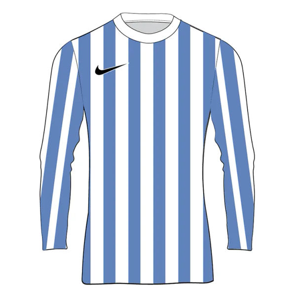 Nike Striped Division IV Voetbalshirt Lange Mouw Kinderen - Wit / Royal