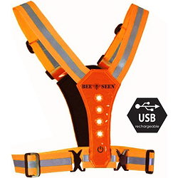 Bee Safe Led Usb Reflecterend Hardloopvest - Fluo Oranje