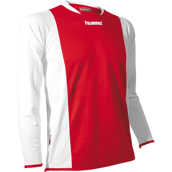 Hummel Beam II Voetbalshirt Lange Mouw Kinderen - Rood / Wit
