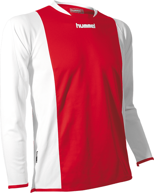 viel Rentmeester Martin Luther King Junior Hummel Beam Voetbalshirt Lange Mouw voor Heren | Rood - Wit | Teamswear