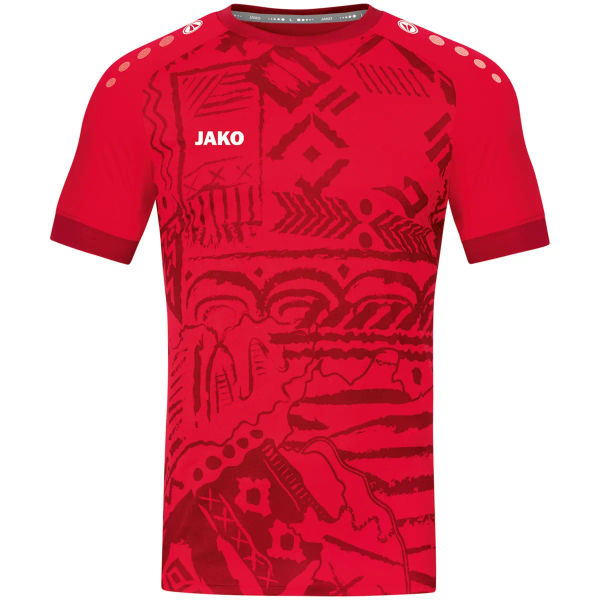 Jako Tropicana Maillot Manches Courtes Hommes - Rouge Sport