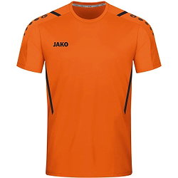 Jako Challenge Maillot À Manches Courtes Enfants - Orange Fluo / Noir