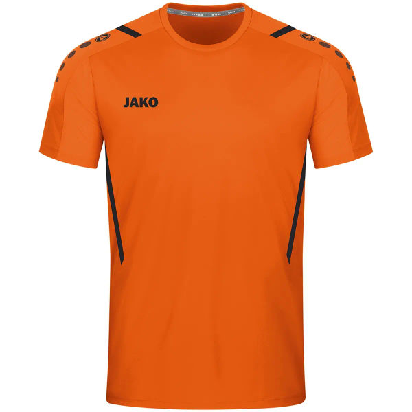 Jako Challenge Shirt Korte Mouw Heren - Fluo Oranje / Zwart