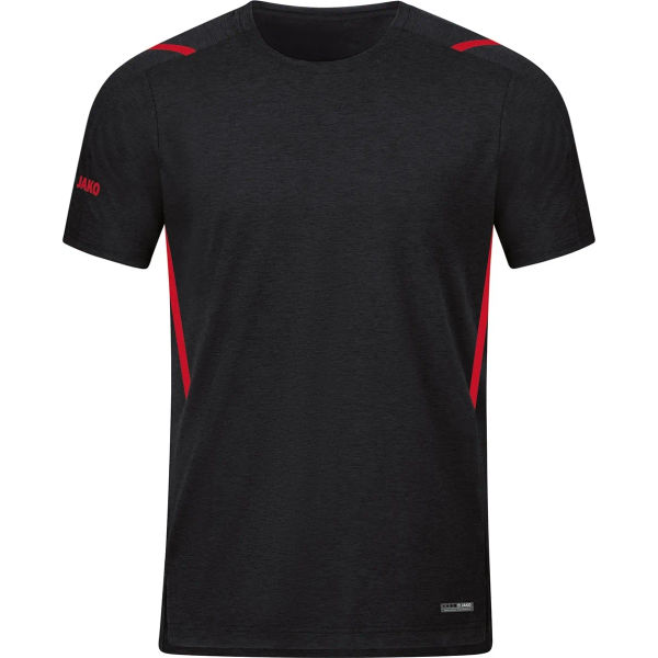 Jako Challenge T-Shirt Hommes - Noir Mélange / Rouge