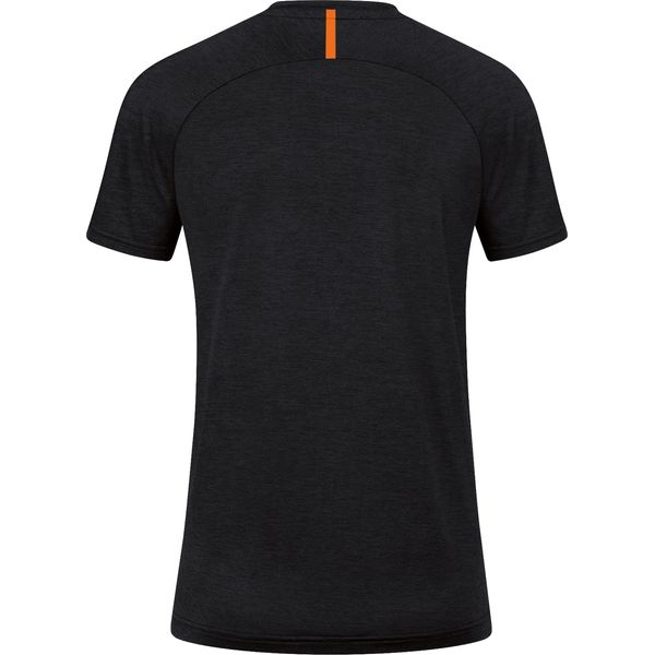 Jako Challenge T-Shirt Femmes - Noir Mélange / Orange Fluo