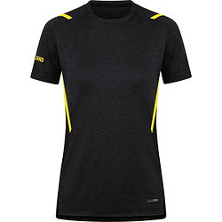 Jako Challenge T-Shirt Femmes - Noir Mélange / Citron