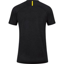 Voorvertoning: Jako Challenge T-Shirt Dames - Zwart Gemeleerd / Citroen