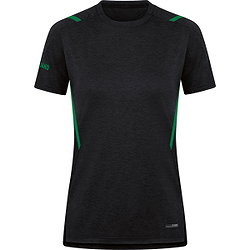 Jako Challenge T-Shirt Femmes - Noir Mélange / Vert Sport