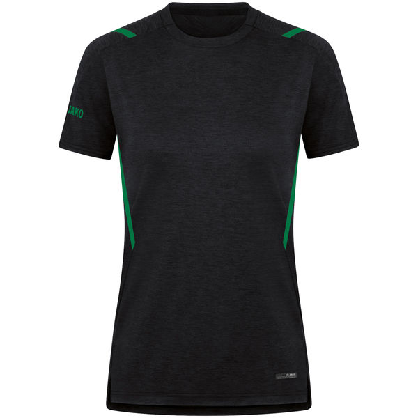 Jako Challenge T-Shirt Femmes - Noir Mélange / Vert Sport