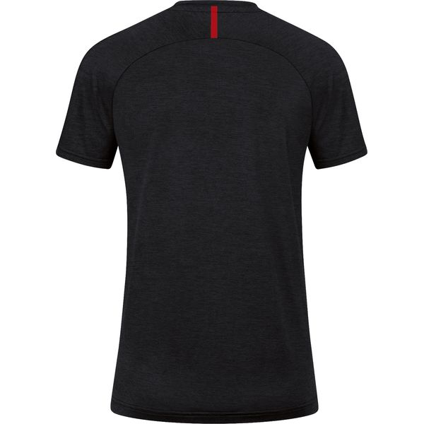 Jako Challenge T-Shirt Dames - Zwart Gemeleerd / Rood