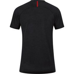 Voorvertoning: Jako Challenge T-Shirt Dames - Zwart Gemeleerd / Rood