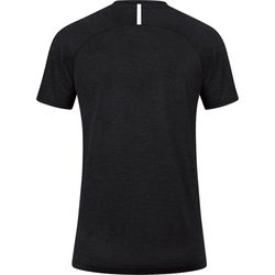 Voorvertoning: Jako Challenge T-Shirt Dames - Zwart Gemeleerd / Wit