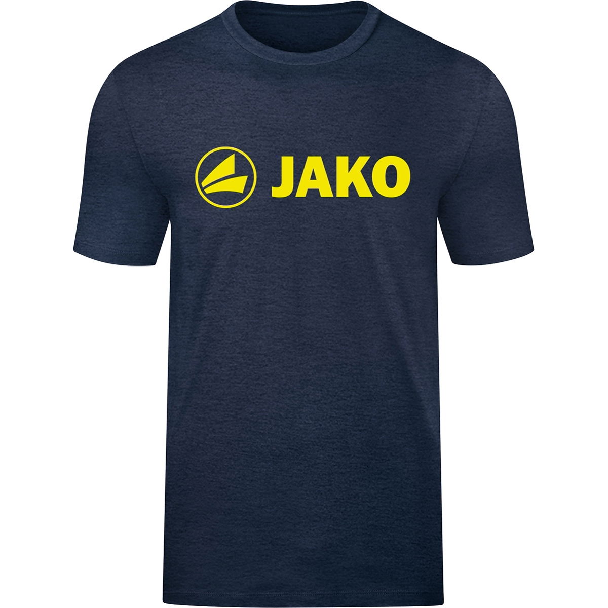 Jako Promo T Shirt pour Hommes Marine M lange Jaune Fluo