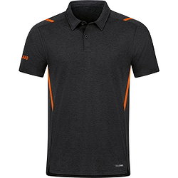 Jako Challenge Poloshirt Damen - Schwarz Meliert / Neonorange