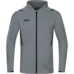 Jako Challenge Hoodie Kinder - Steingrau / Schwarz