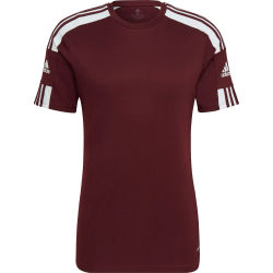 Voorvertoning: Adidas Squadra 21 Shirt Korte Mouw Heren - Bordeaux / Wit