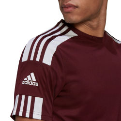 Voorvertoning: Adidas Squadra 21 Shirt Korte Mouw Heren - Bordeaux / Wit