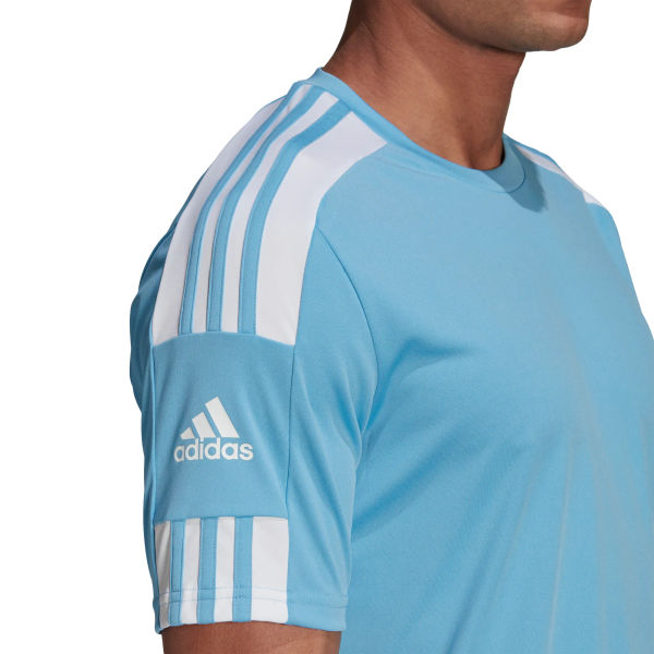 Adidas Squadra 21 Maillot Manches Courtes Hommes - Bleu Ciel / Blanc